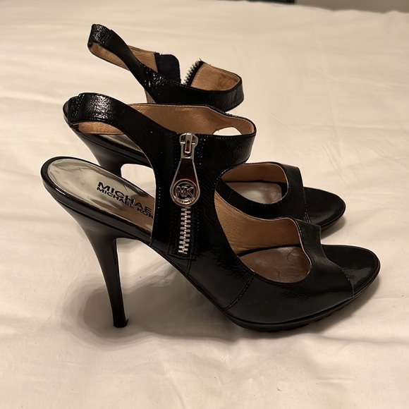Michael Kors Leather Zip Up Stiletto Heels - Picture 4 of 5